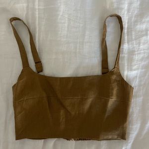 Dissh linen crop top